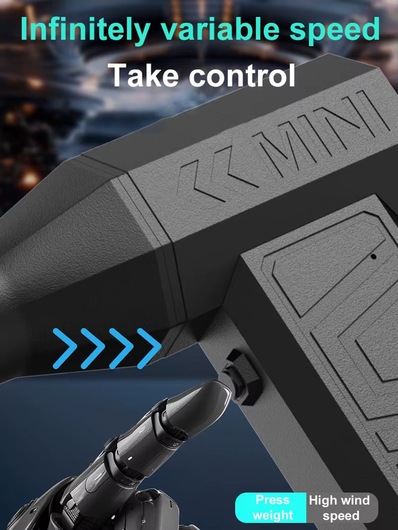 130000RPM High Power Turbofan Violent Jetfan Cordless Air Blower Brushless Motor 3 Gear Variable Speed Dust Blower Cleaning Tool